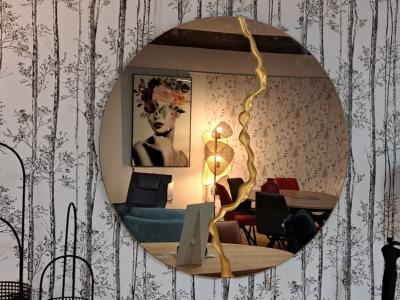 MIROIR VESUVIO BRONZE 100*100*2